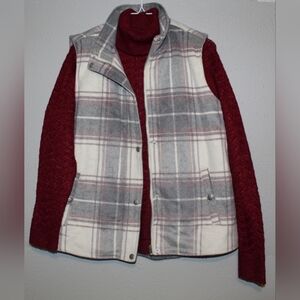 Michael Kors Cable Knit Sweater & Francescas Sherpa Lined Vest